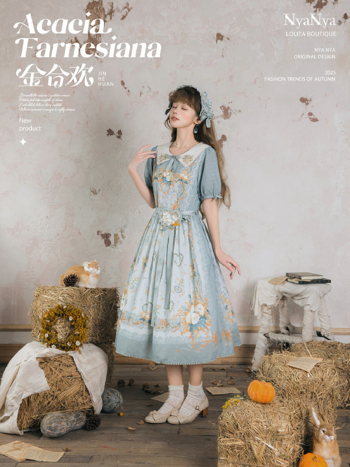 【受注予約8/20まで】Acacia Farnesiana プリントワンピース