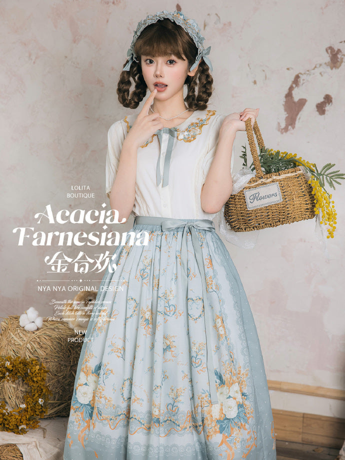 【受注予約8/20まで】Acacia Farnesiana プリントスカート