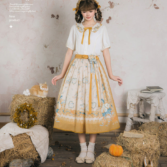 【受注予約8/20まで】Acacia Farnesiana プリントスカート