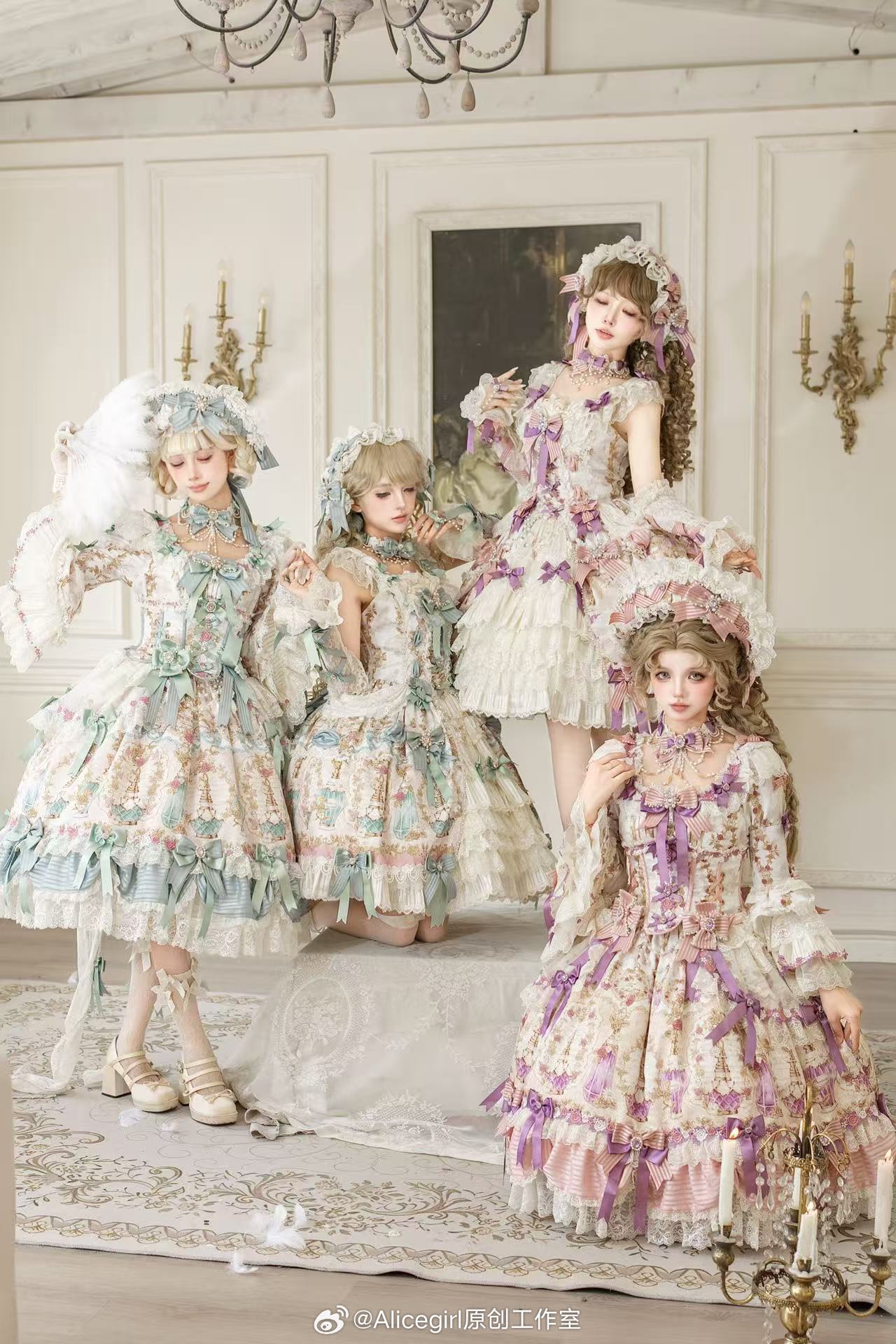 【受注予約6/16まで】Antique Gemstone Fragrance 姫袖ドレス単品