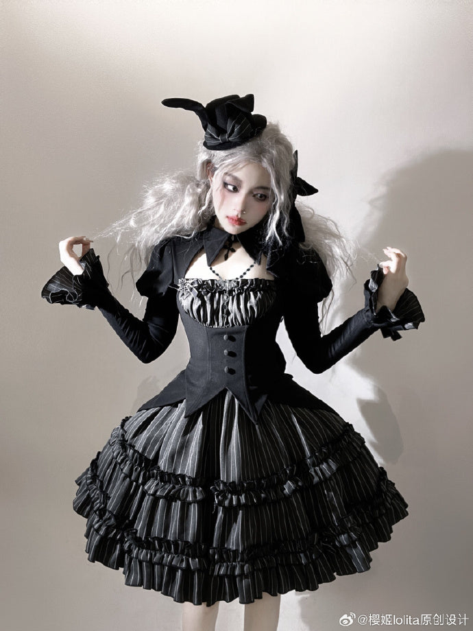 [Pre-orders available until 9/18] Duke of the Trap Rabbit Striped Dress