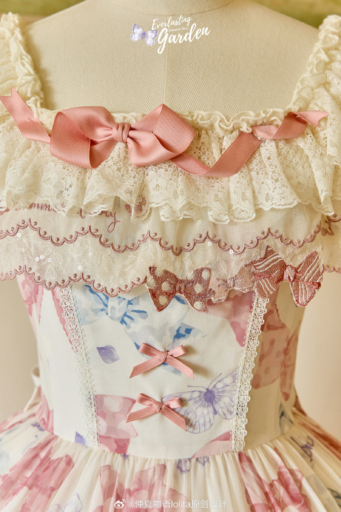 [Pre-orders available until 2/10] Ribbon Eternal Garden lace square neck dress