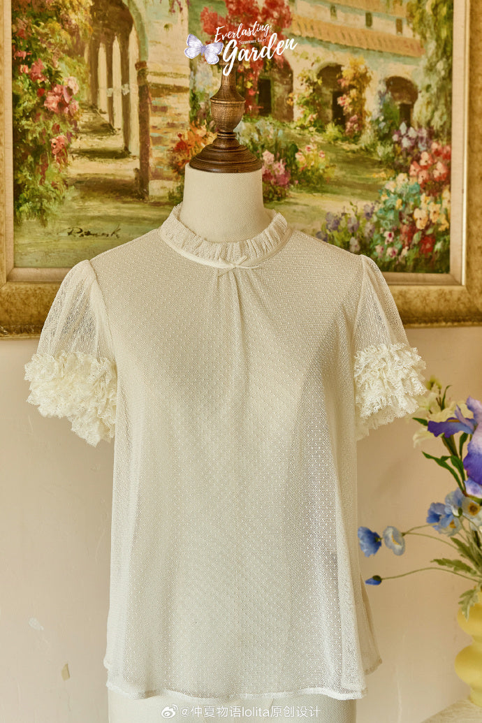 [Pre-orders available until 2/10] Ribbon Eternal Garden sheer blouse