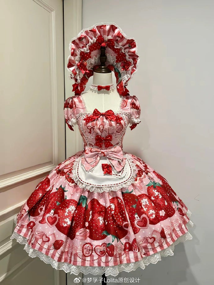 [Pre-orders available until 3/16] Dream to Strawberry Print Dress