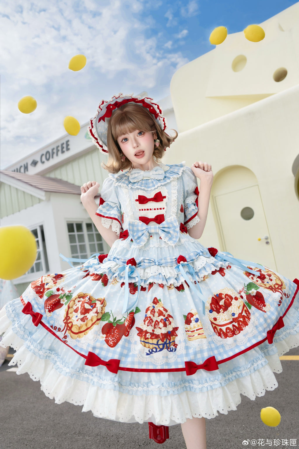 【受注予約8/26まで】Strawberry Cake Guide プリントワンピース 新色