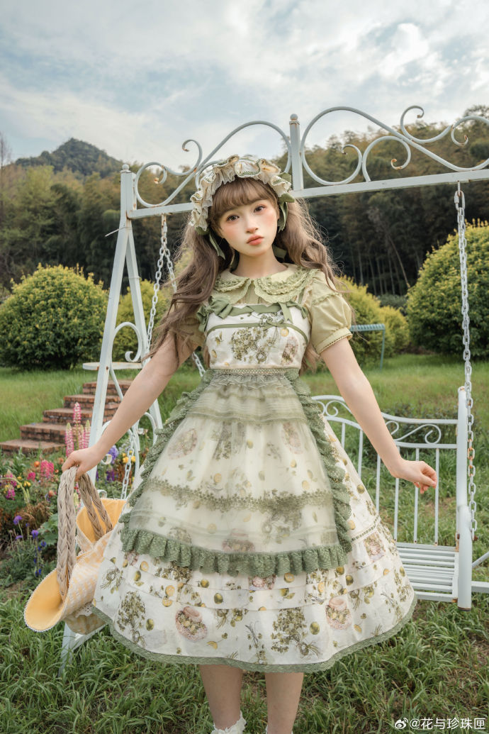 【受注予約5/18まで】Four Leaf Clover and Lime ジャンパースカート