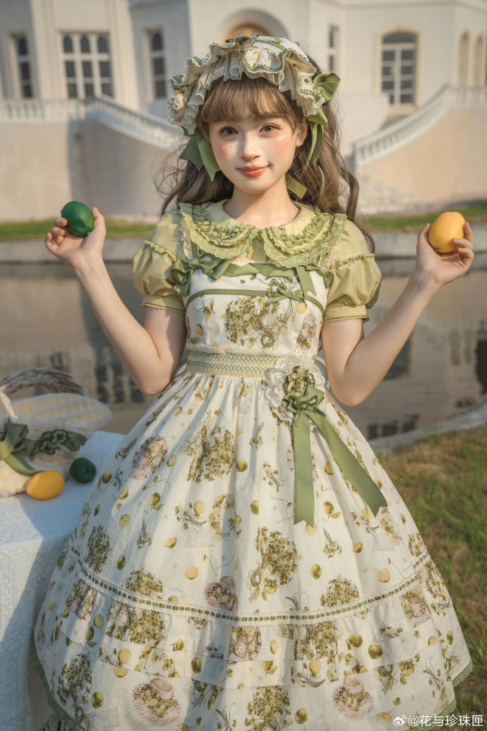 【受注予約5/18まで】Four Leaf Clover and Lime ジャンパースカート