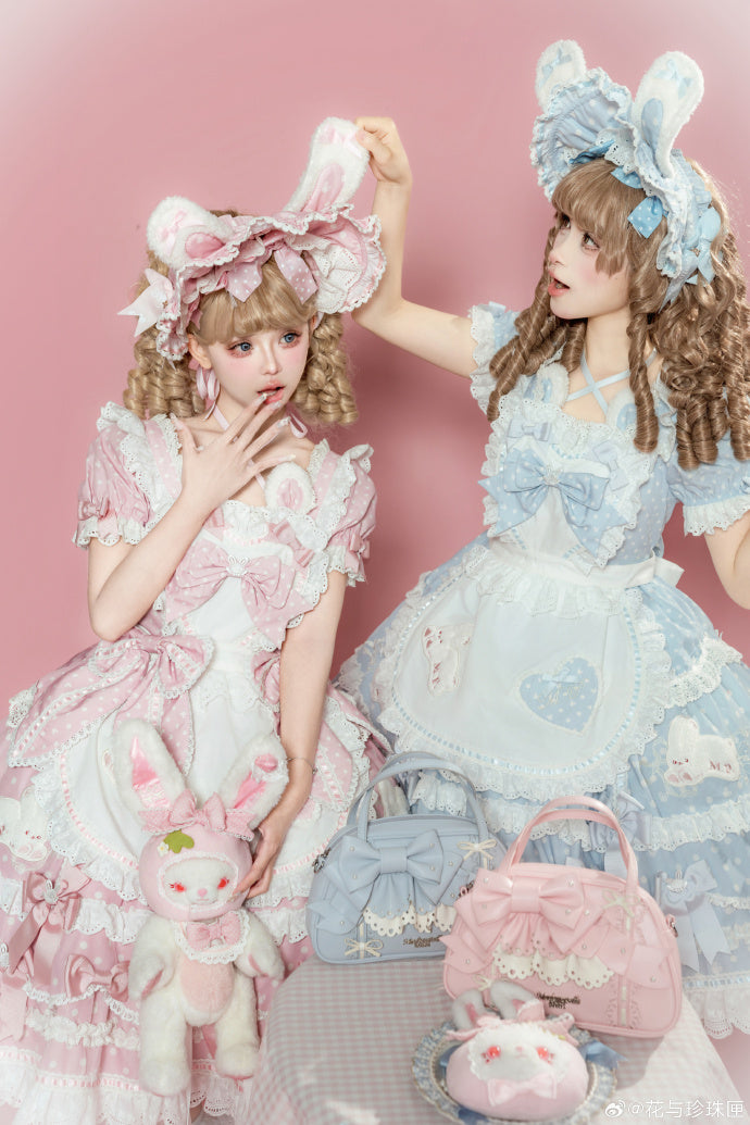 【受注予約6/11まで】Bow Rabbit 水玉ラグジュアリーワンピース