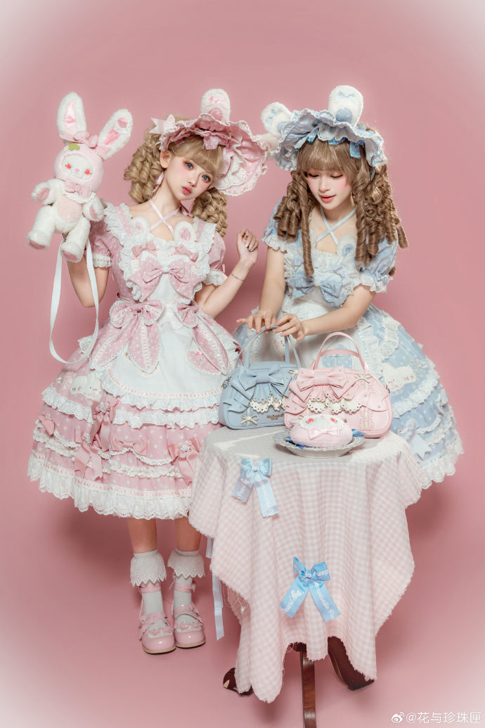 【受注予約6/11まで】Bow Rabbit 水玉ラグジュアリーワンピース