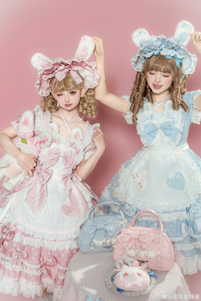 【受注予約6/11まで】Bow Rabbit 水玉ラグジュアリーワンピース