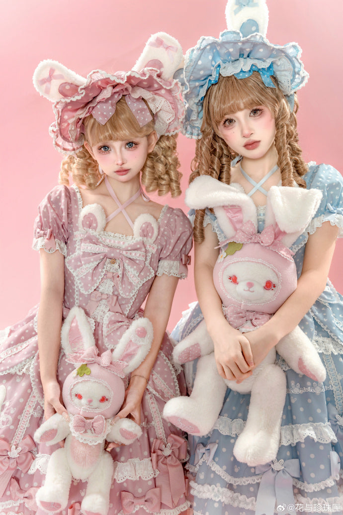 【受注予約6/11まで】Bow Rabbit 水玉ラグジュアリーワンピース