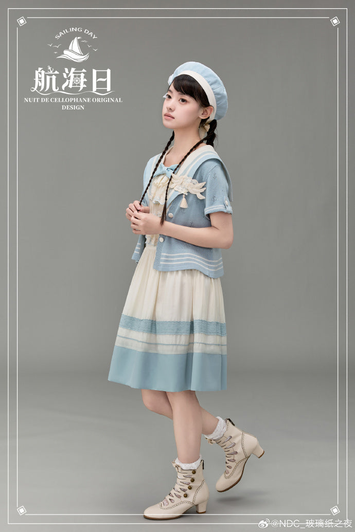 【受注予約5/29まで】Sailing Day セーラーカラー ジャンパースカート