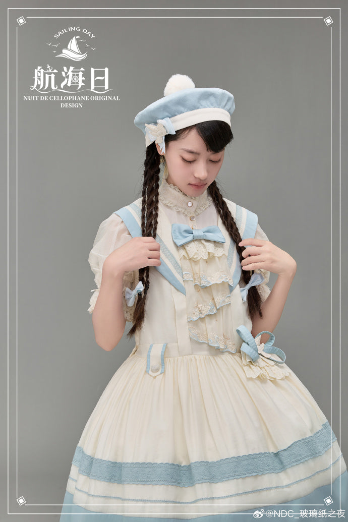 【受注予約5/29まで】Sailing Day セーラーカラー ジャンパースカート