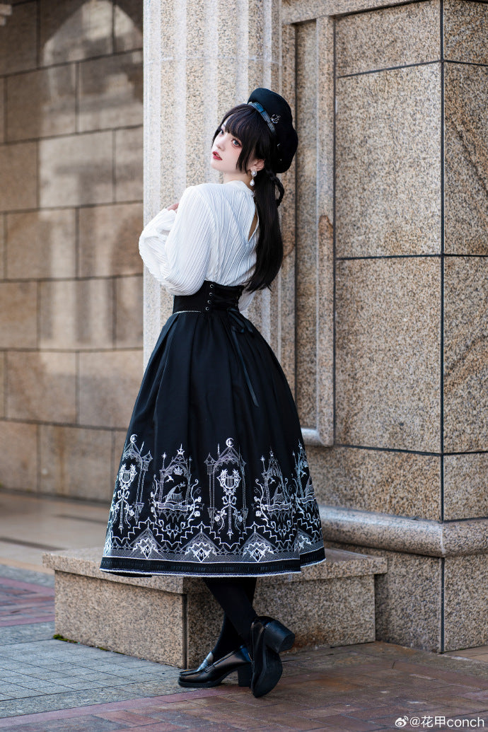 Lyra Theatre High Waist Skirt (Embroidered)