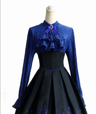 [Sale period ended] Lyra Theater pleated blouse with jabot tie
