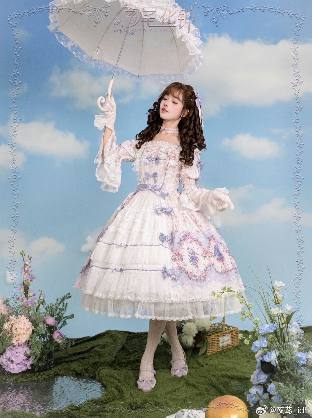 【受注予約8/26まで】Iris Clock 姫袖×フロントレースドレス