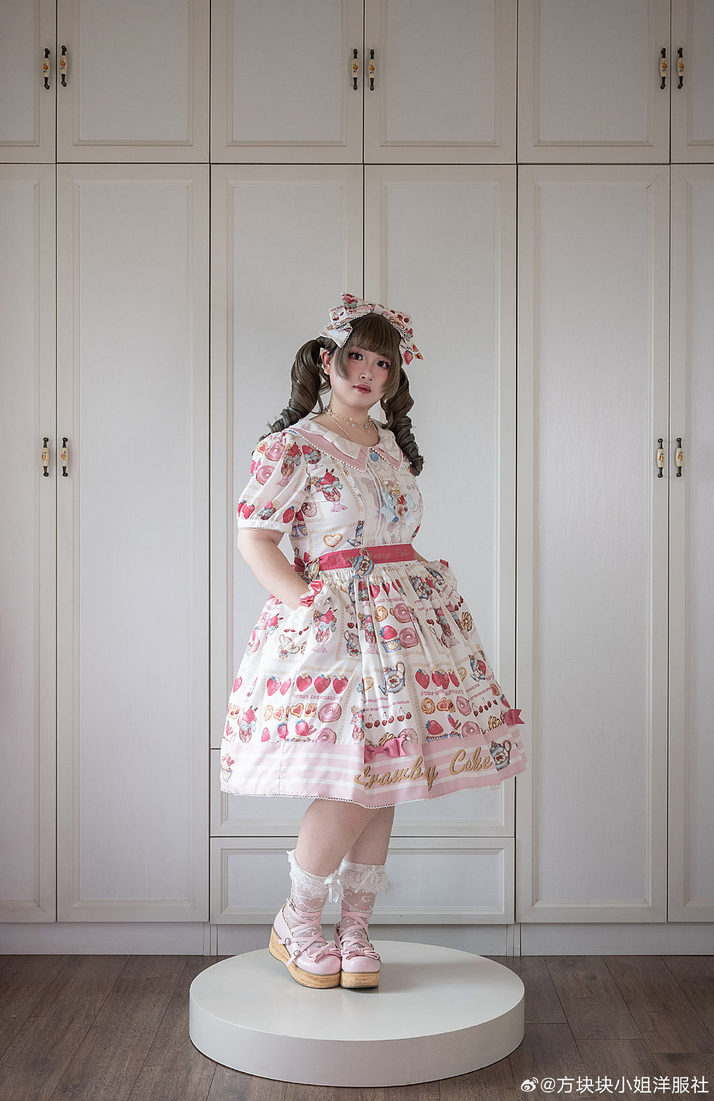 【受注予約6/24まで】Strawberry Parfait Tea プリントワンピース