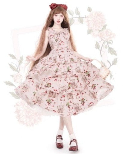 【再販・受注予約5/18まで】Camellia Berry ジャンパースカート ティアードタイプ・ロング丈