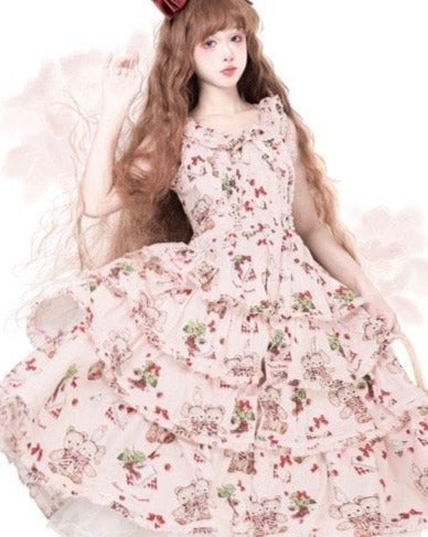 【再販・受注予約5/18まで】Camellia Berry ジャンパースカート ティアードタイプ・ロング丈