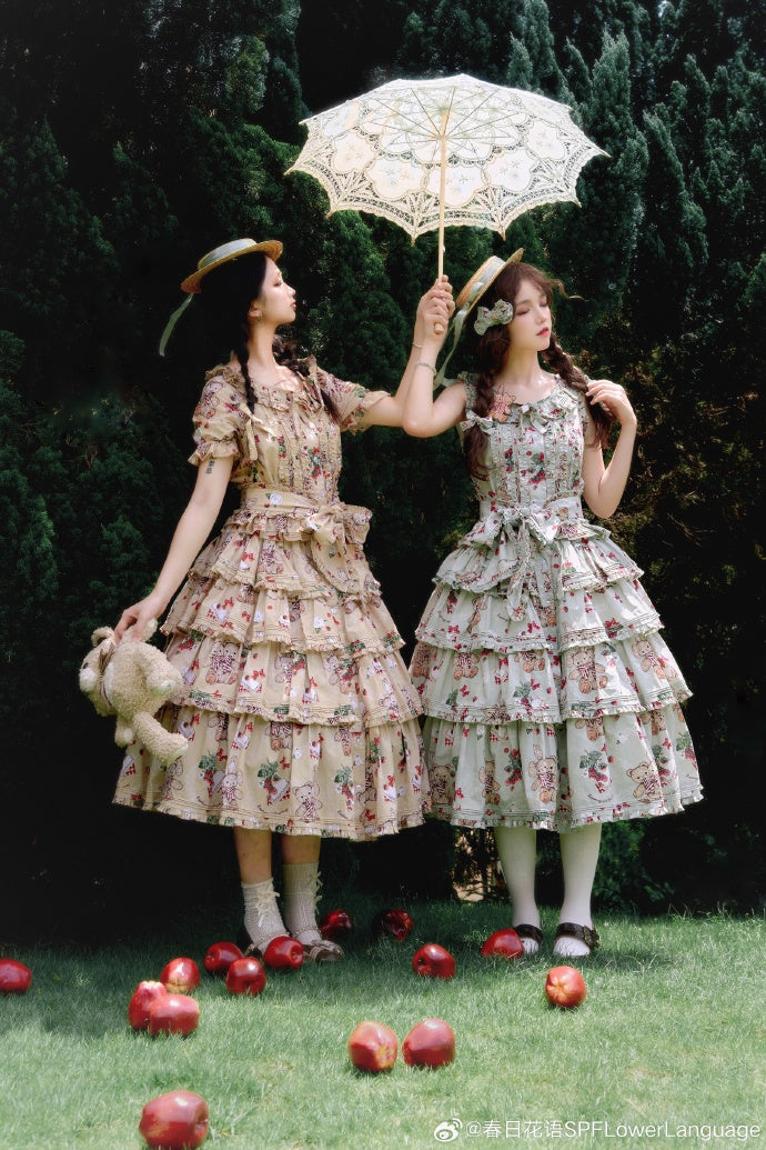 Camellia Berry Sleeveless Setup - Short Length