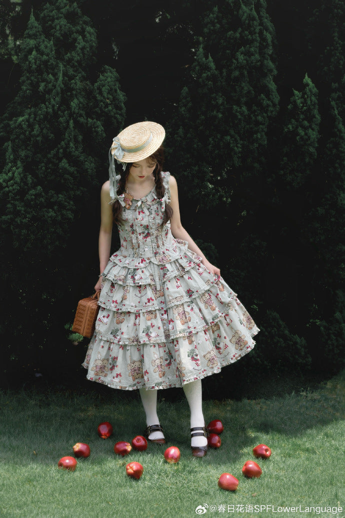 Camellia Berry Sleeveless Setup - Short Length