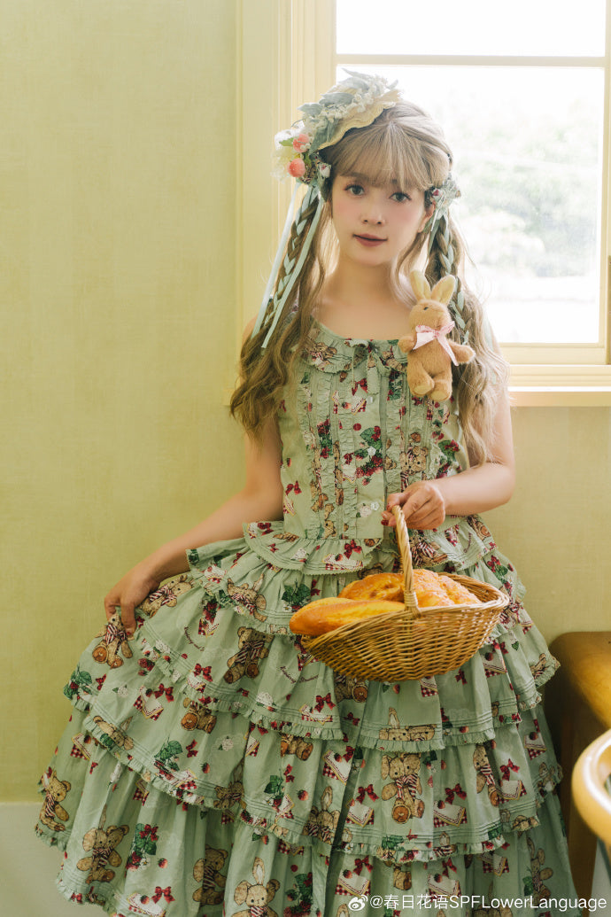 Camellia Berry Sleeveless Setup - Short Length