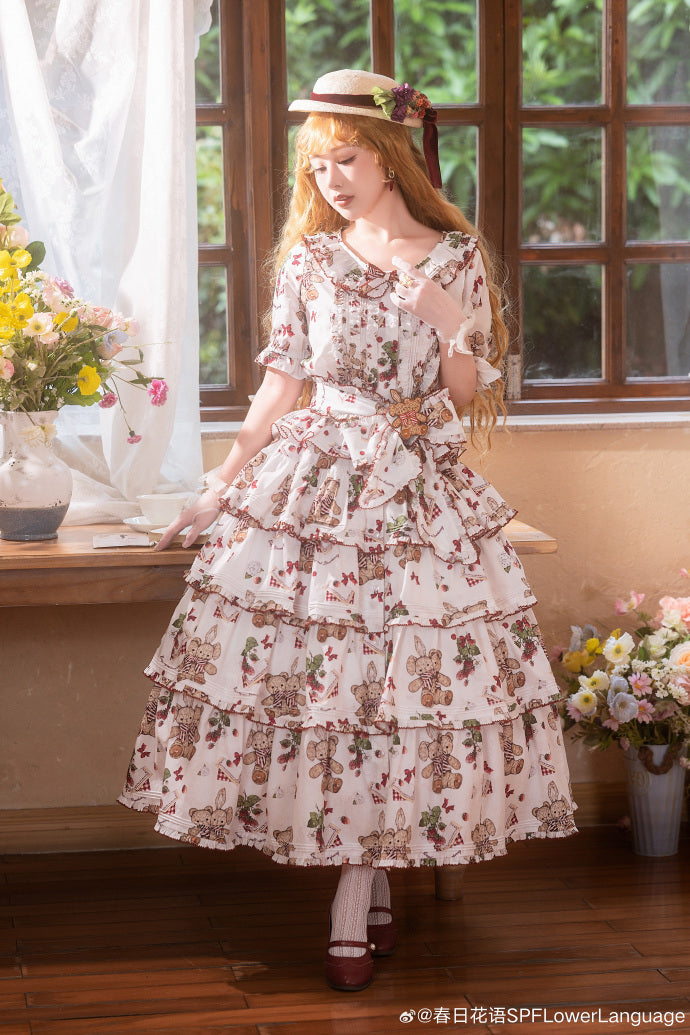 【再販・受注予約5/18まで】Camellia Berry 半袖セットアップ・ロング丈