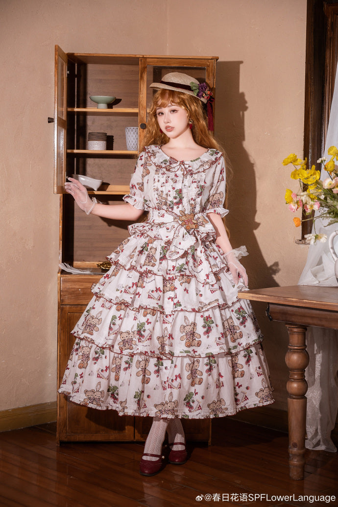 【再販・受注予約5/18まで】Camellia Berry 半袖セットアップ・ロング丈