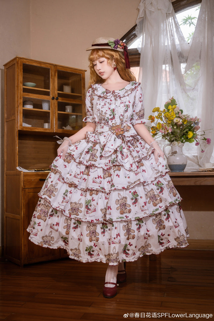 【再販・受注予約5/18まで】Camellia Berry 半袖セットアップ・ロング丈