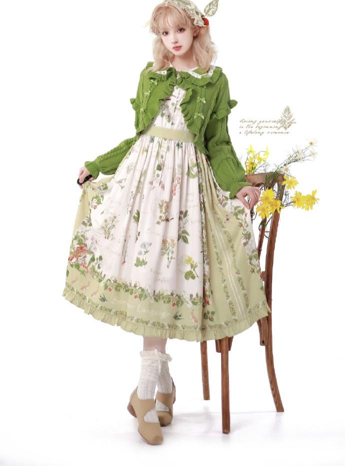 [Pre-orders available until 10/13] Secret Garden Green Floral Dress