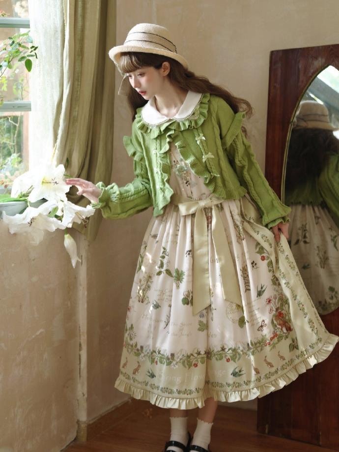 [Pre-orders available until 10/13] Secret Garden Green Floral Dress