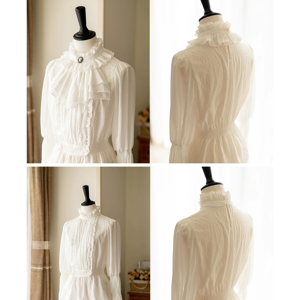 Misty Forest blouse with jabot [20% off when purchased together]