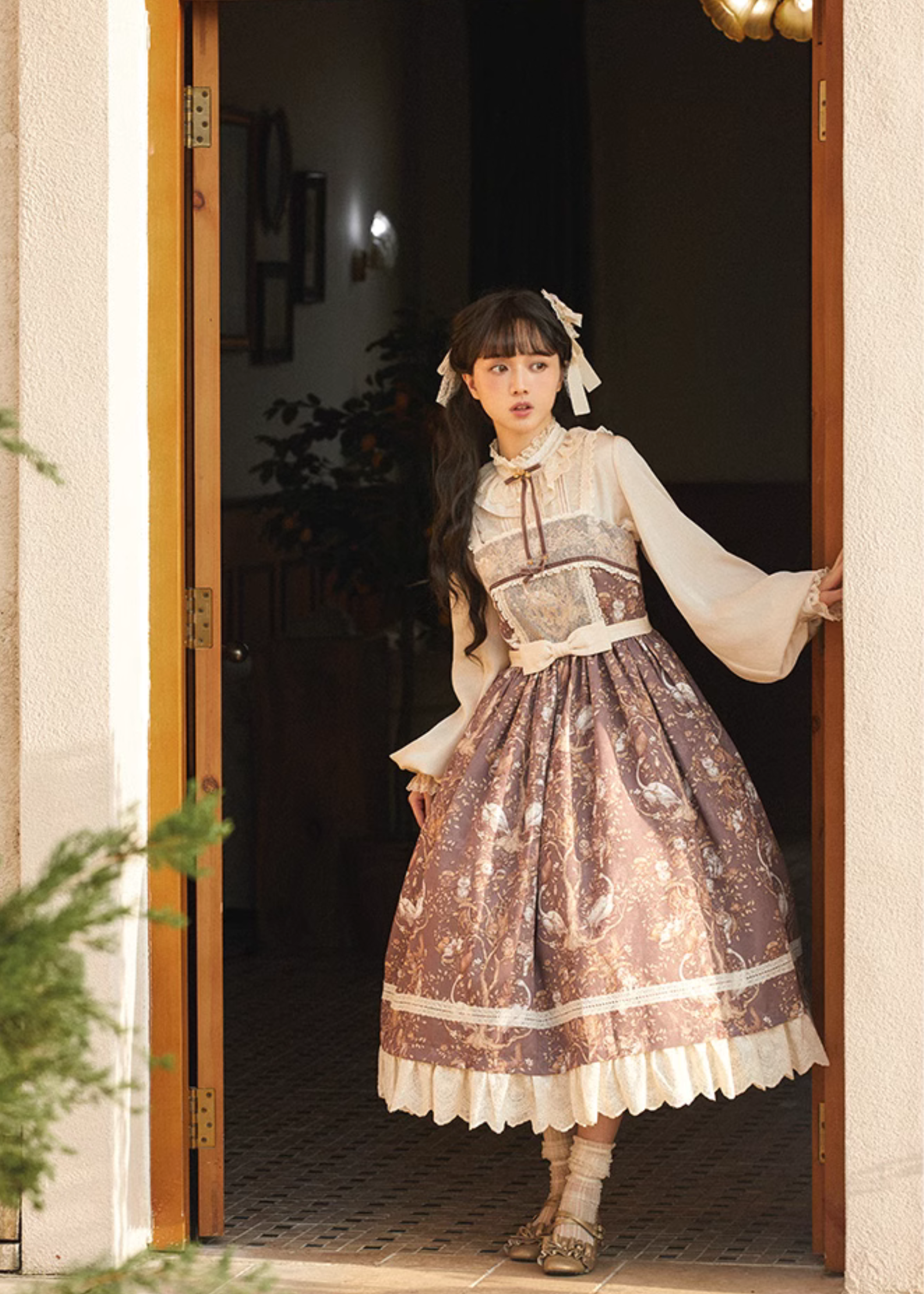 Lapland Forest Frill Strap Jumper Skirt