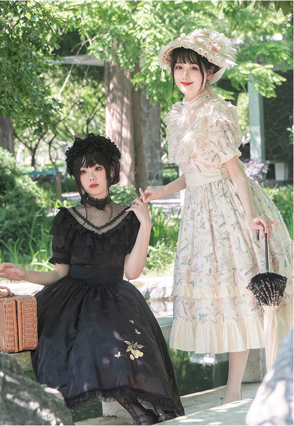 Cherry pattern Edward short-sleeved dress