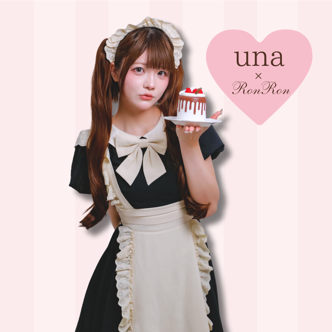 Classical apron maid-style dress, long length, with arm sleeves