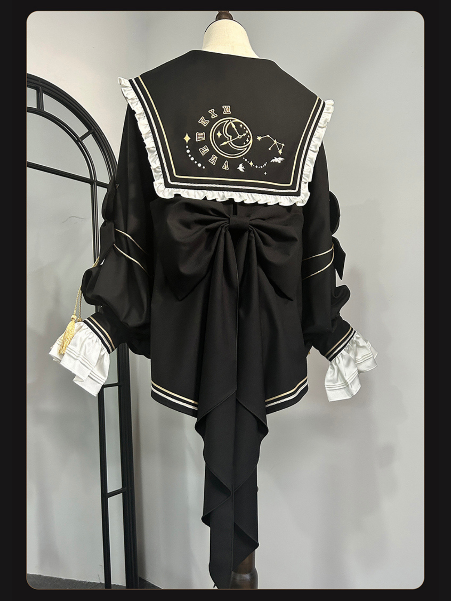 Starry Moon セーラー襟トップスとショートパンツセット