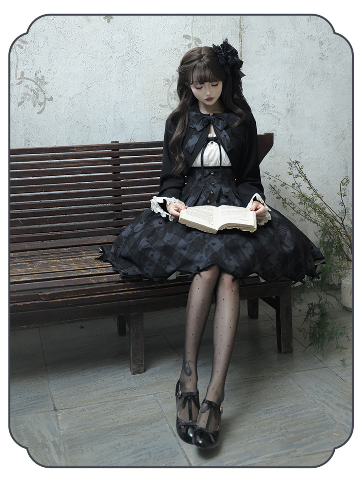 Silent Heart チェック柄ショート丈ジャンパースカートとジャケット