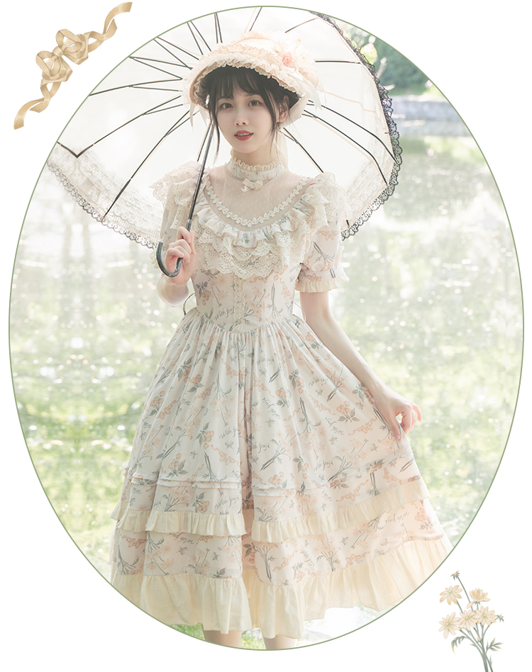 Cherry pattern Edward short-sleeved dress
