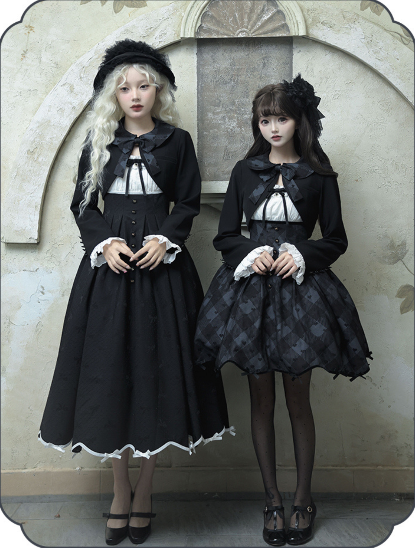 Silent Heart チェック柄ショート丈ジャンパースカートとジャケット