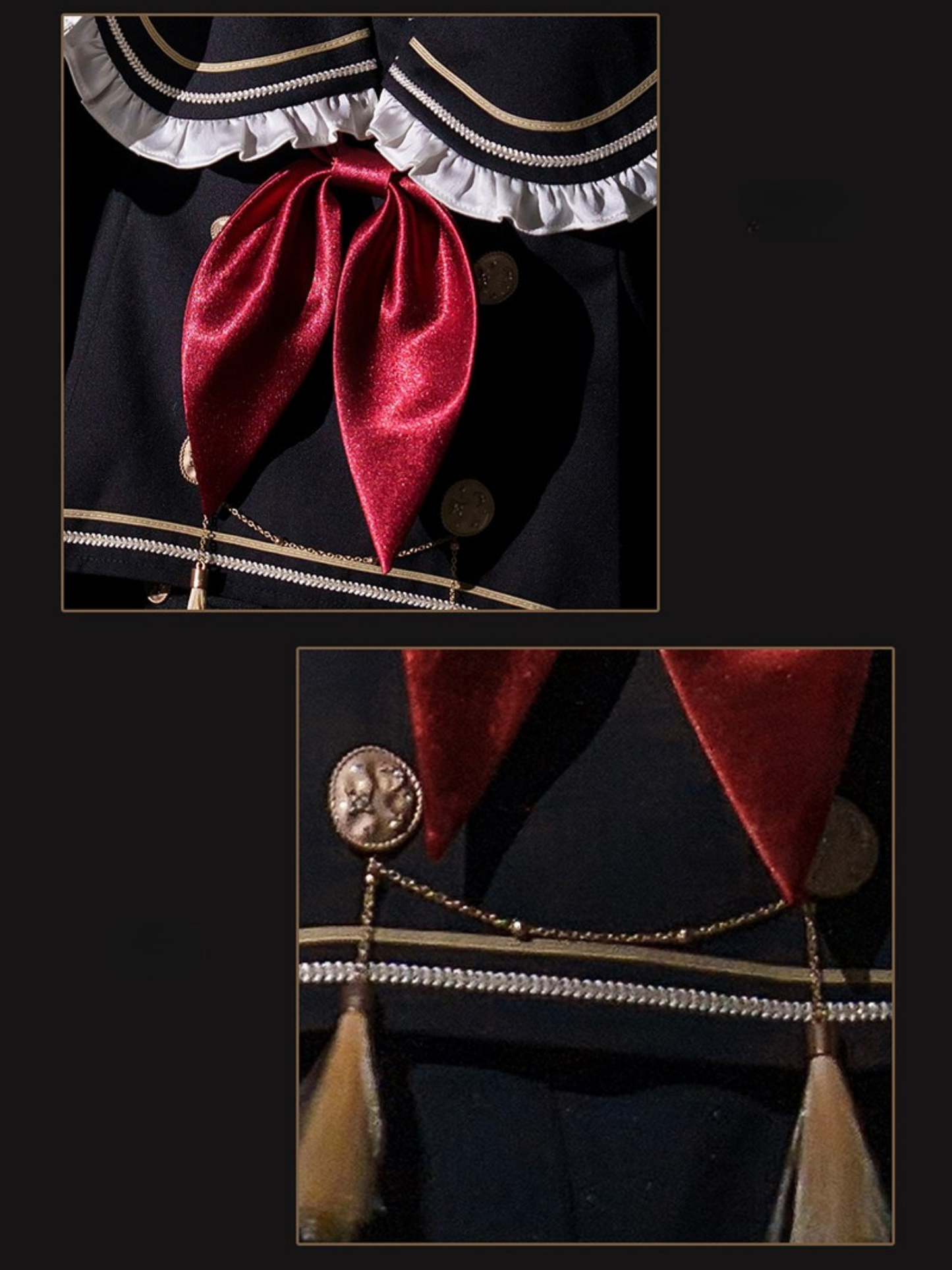 Starry Moon セーラー襟トップスとショートパンツセット