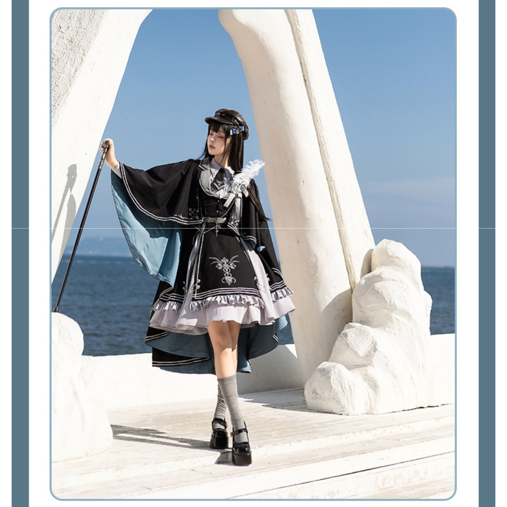 [Pre-order] Dark Night Contract Military Lolita Skirt Set