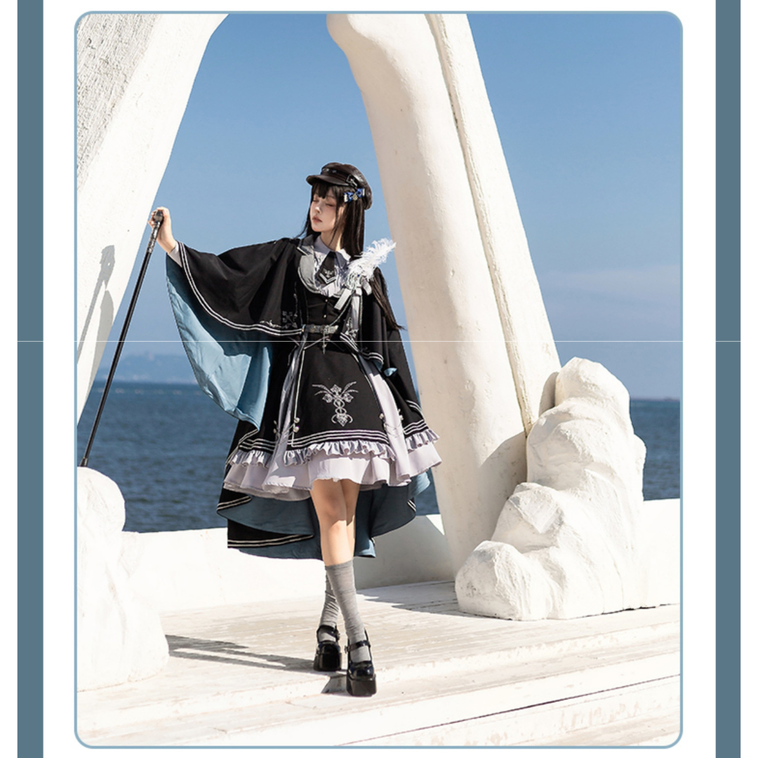 [Pre-order] Dark Night Contract Military Lolita Skirt Set