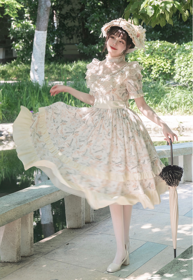 Cherry pattern Edward short-sleeved dress