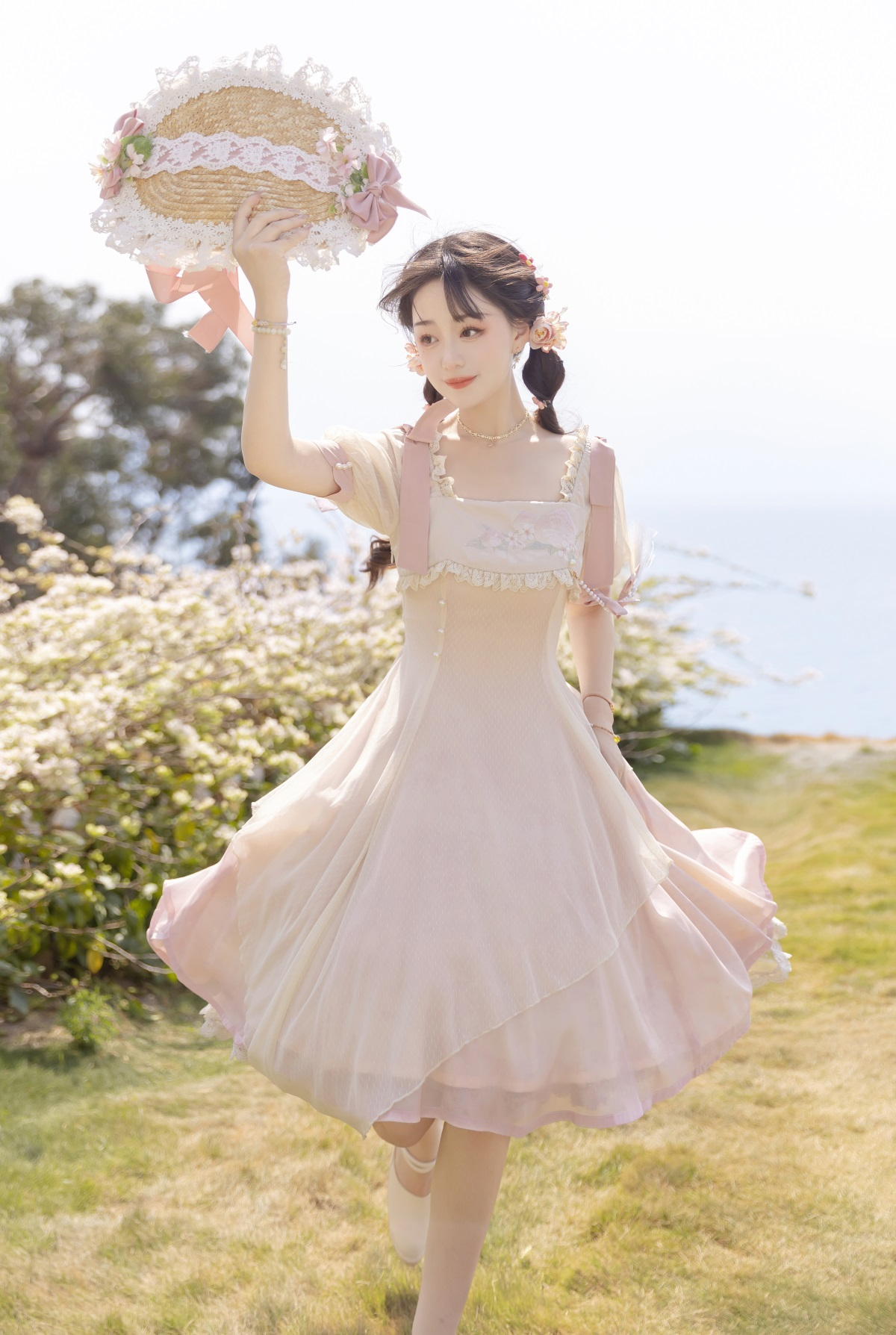 Little Peach Sweet Fairy Short Sleeve Dress