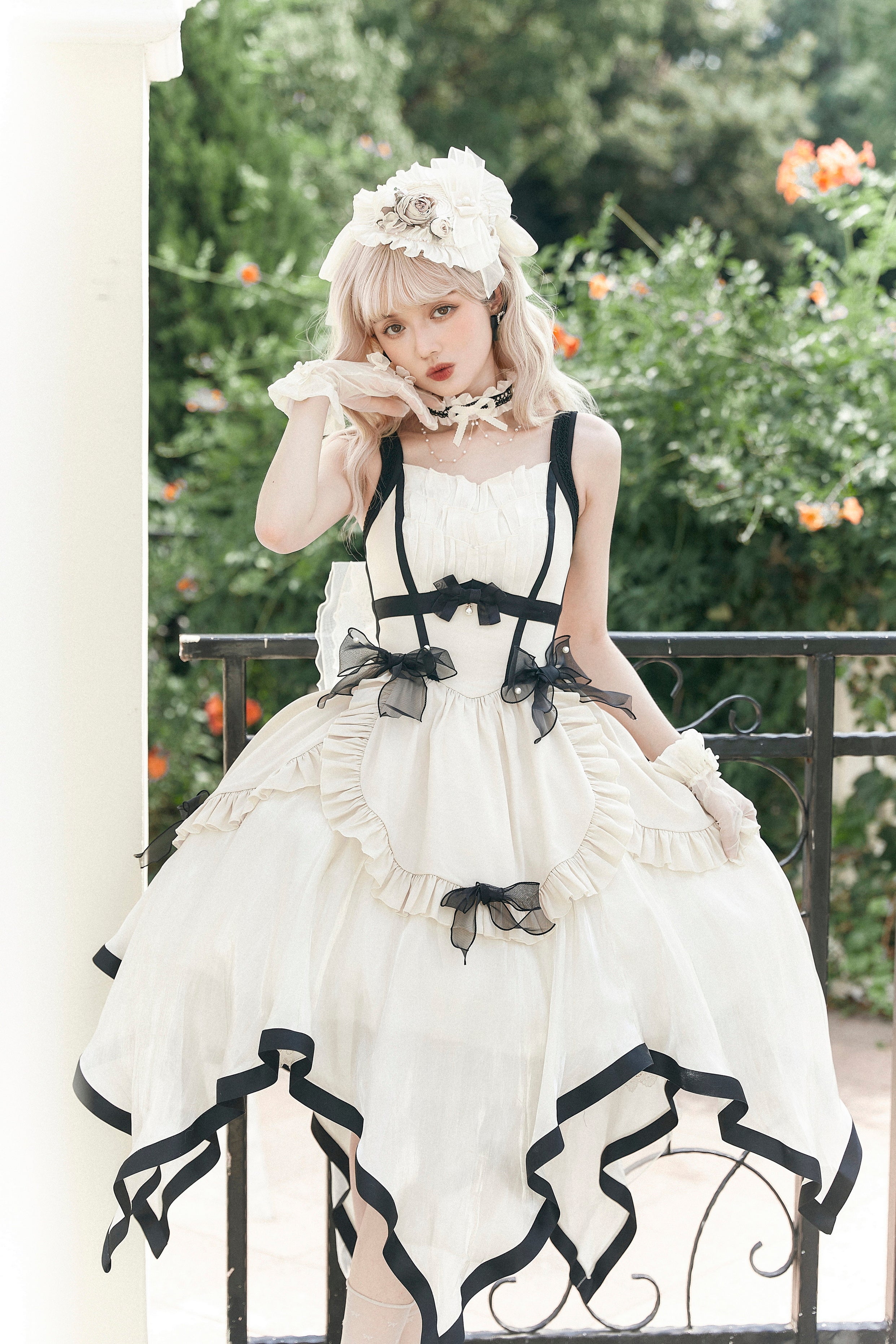 Rose Fairy イレギュラーヘムジャンパースカート 全5色
