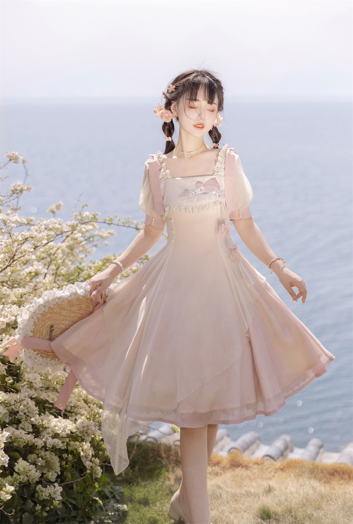 Little Peach Sweet Fairy Short Sleeve Dress