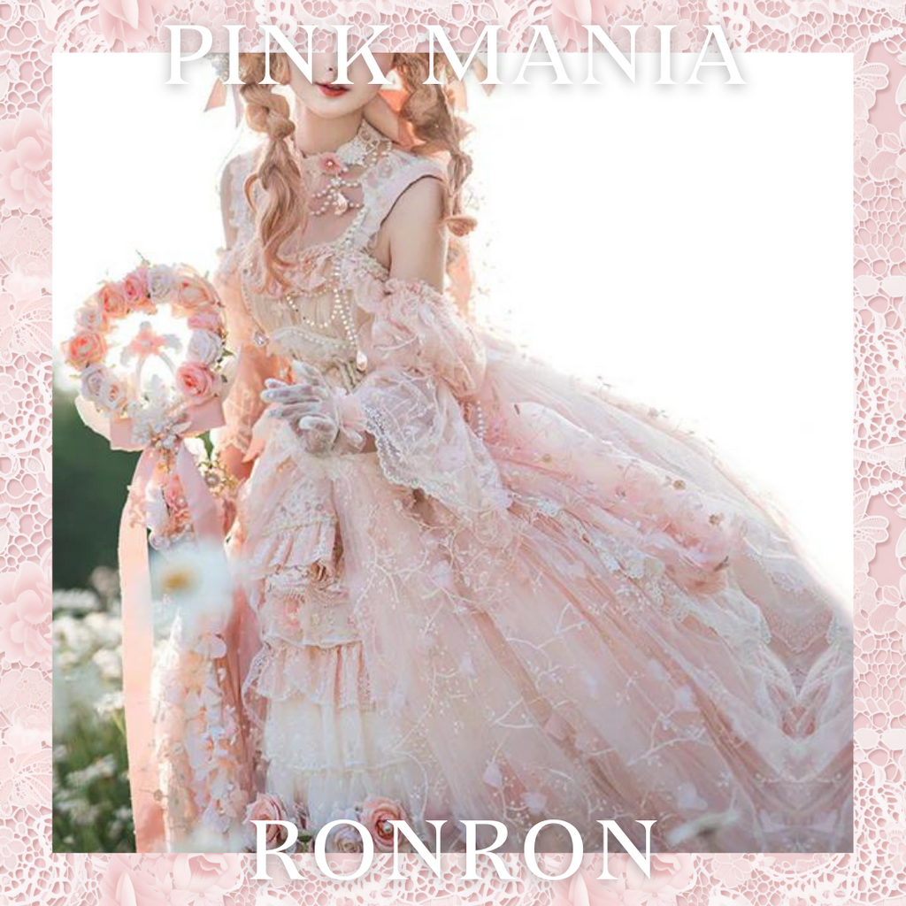 Spring Praise Flower and Lace Princess Dress - Pink