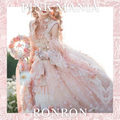 Spring Praise Flower and Lace Princess Dress - Pink
