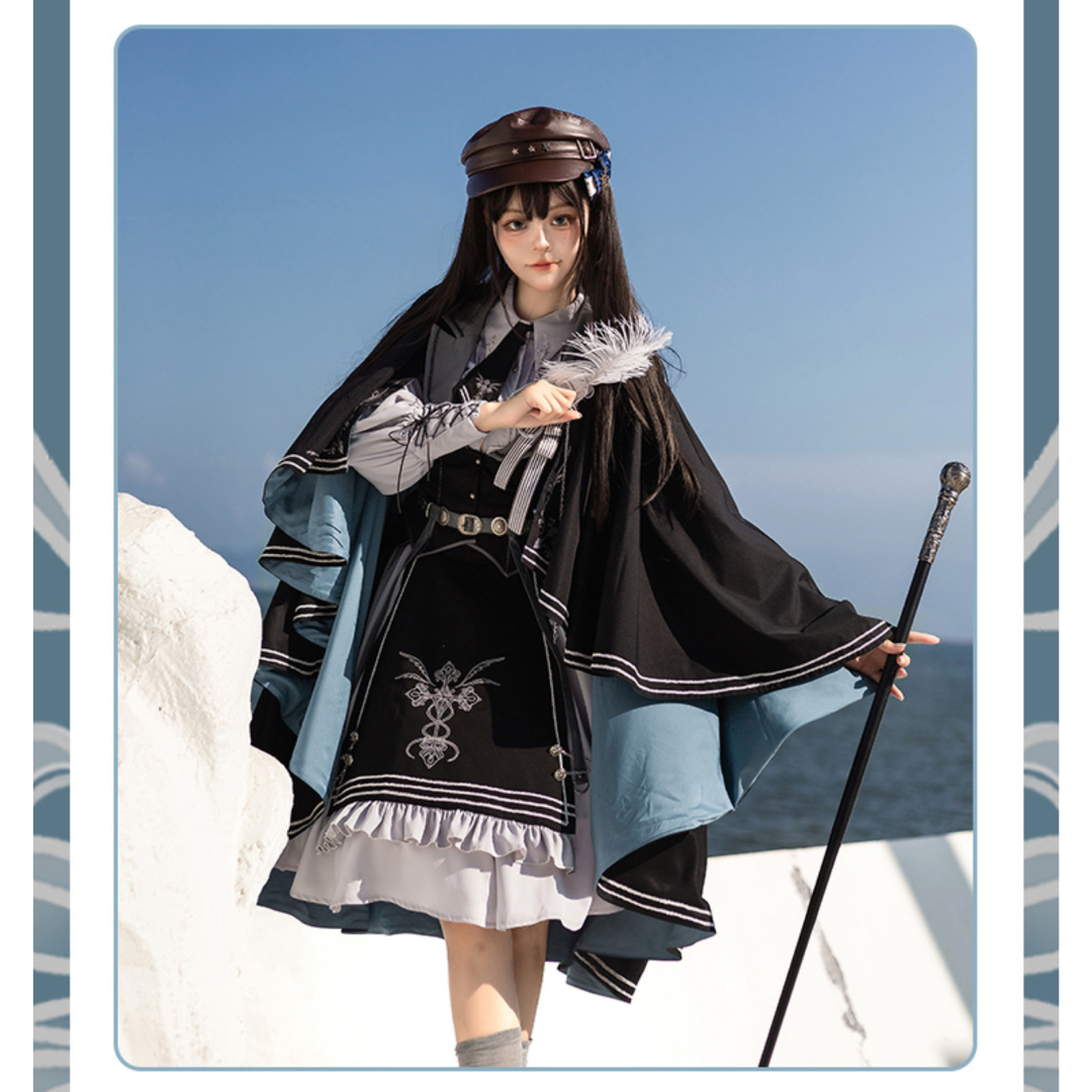 [Pre-order] Dark Night Contract Military Lolita Skirt Set