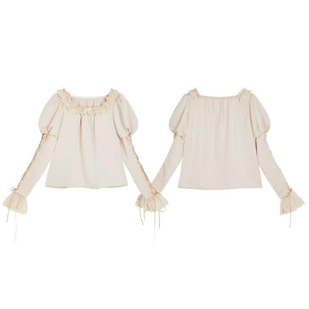 Rosy Cheeks lace-up blouse